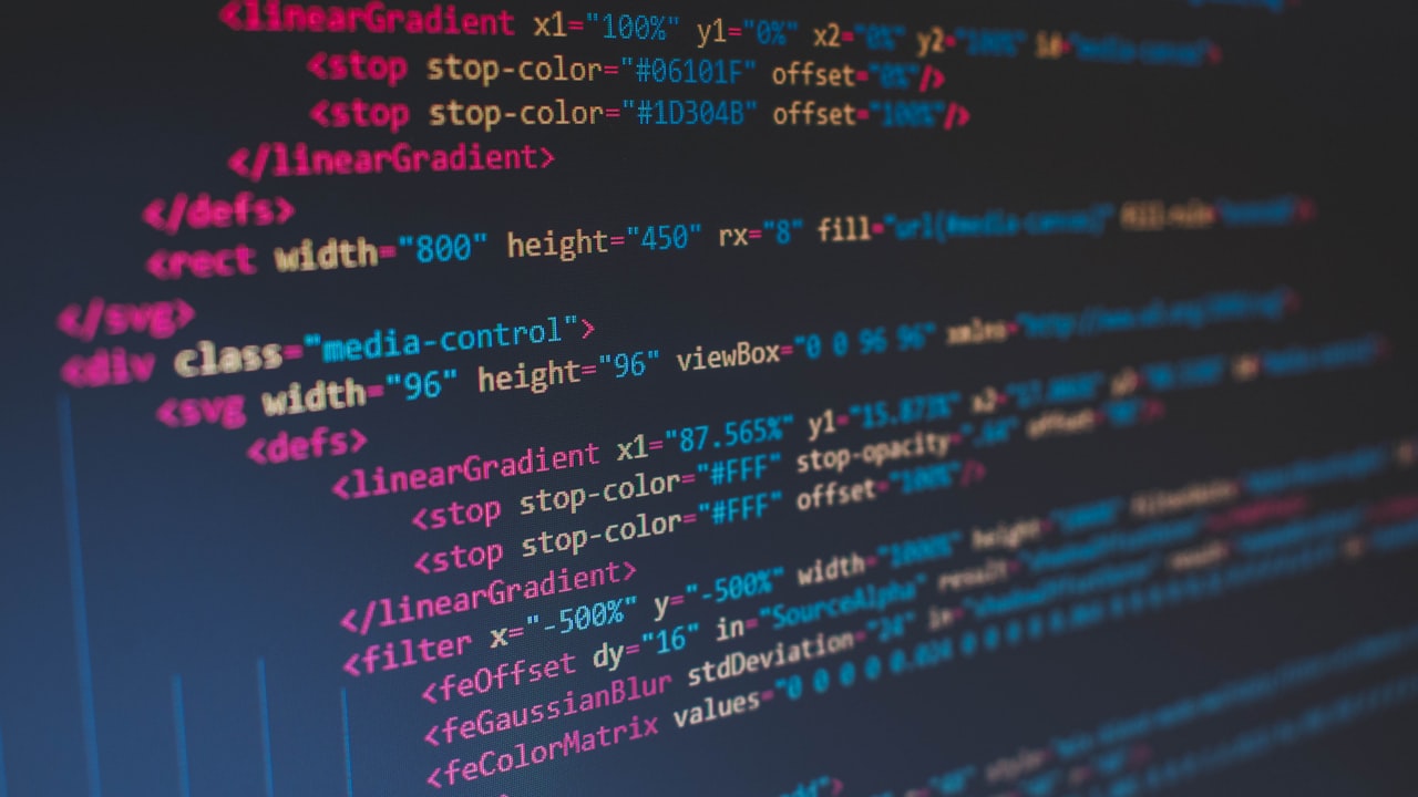 HTML code close-up — semantic HTML